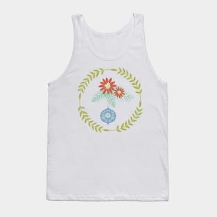 Retro Floral Ornament Tank Top